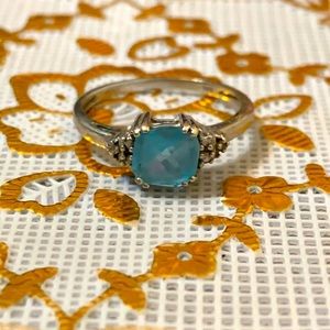 10K White Gold Birthstone Ring